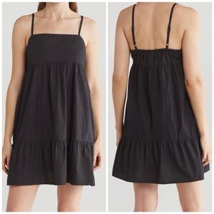 Abound Black Tiered Babydoll Dress Size M NWT